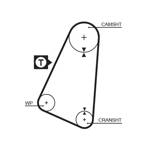 Vodné čerpadlo + sada ozubeného remeňa KP15015 /GATES/ - obr. 1