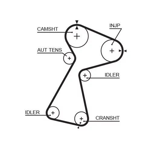 Sada ozubeného remeňa K025561XS /GATES/ - obr. 1