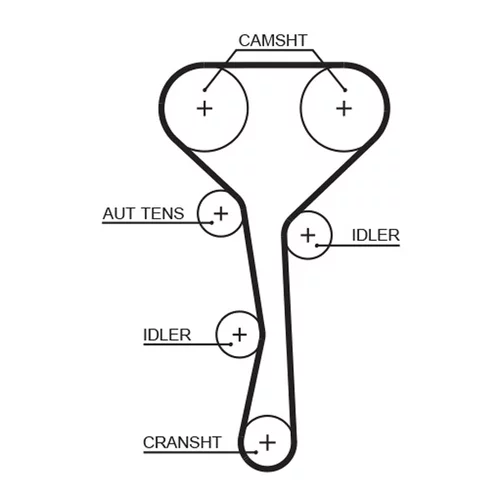 Sada ozubeného remeňa K015507XS /GATES/ - obr. 1