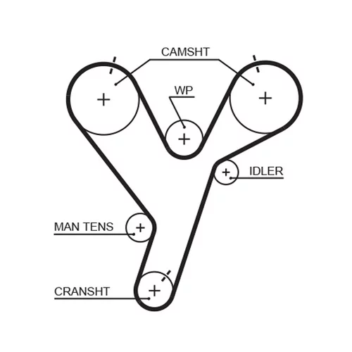 Sada ozubeného remeňa K015446XS /GATES/ - obr. 1