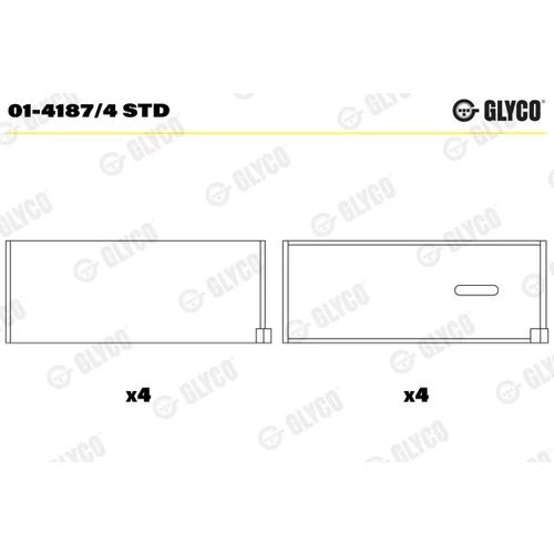 Panva ojni?ného ložiska GLYCO 01-4187/4 STD