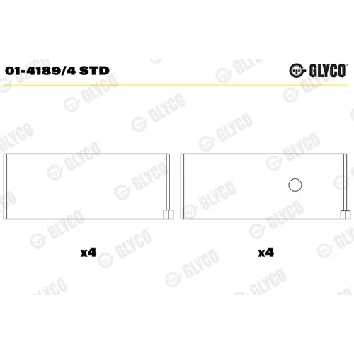 Panva ojni?ného ložiska GLYCO 01-4189/4 STD
