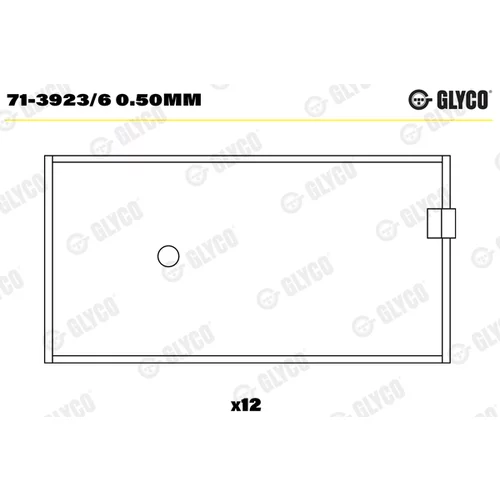 Ojničné ložisko GLYCO 71-3923/6 0.50MM