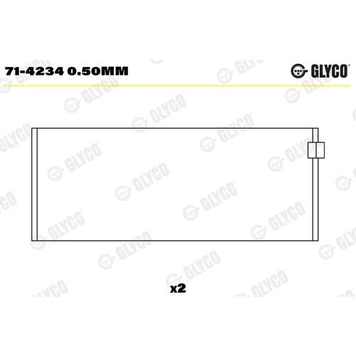Panva ojni?ného ložiska GLYCO 71-4234 0.50mm