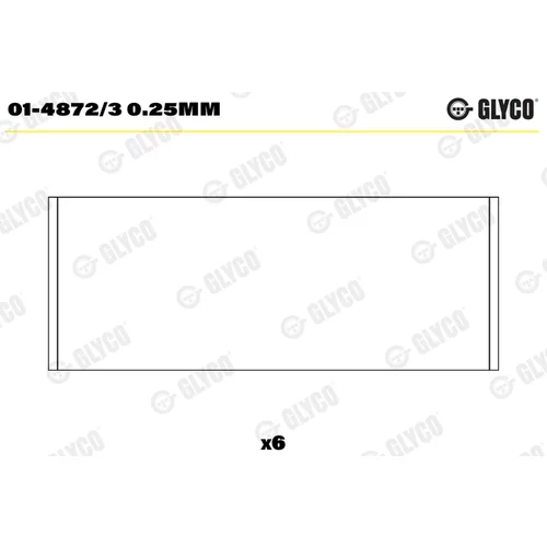 Panva ojničného ložiska 01-4872/3 0.25MM /GLYCO/ - obr. 1