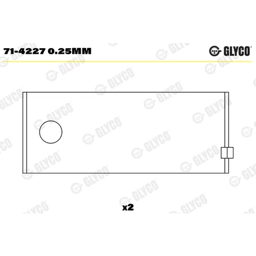 Ojničné ložisko GLYCO 71-4227 0.25mm