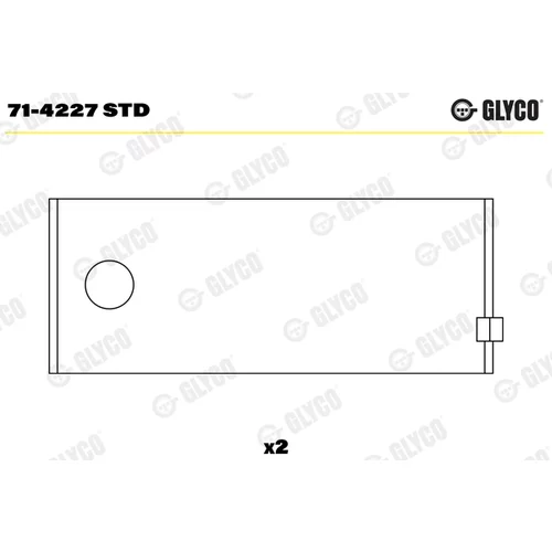 Ojničné ložisko 71-4227 STD /GLYCO/ - obr. 1