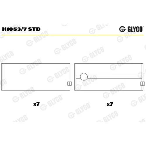 Miska ložiska kľukového hriadeľa GLYCO H1053/7 STD