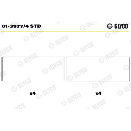 Ojničné ložisko 01-3977/4 STD /GLYCO/