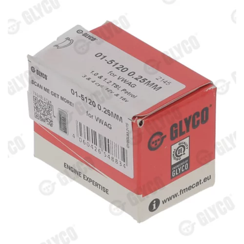 Panva ojničného ložiska 01-5120 0.25MM /GLYCO/ - obr. 2