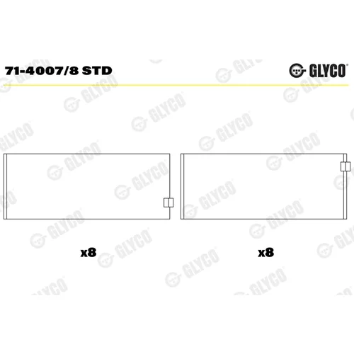 Panva ojničného ložiska GLYCO 71-4007/8 STD