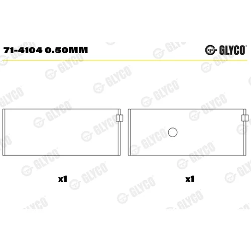 Ojničné ložisko 71-4104 0.50mm /GLYCO/ - obr. 1
