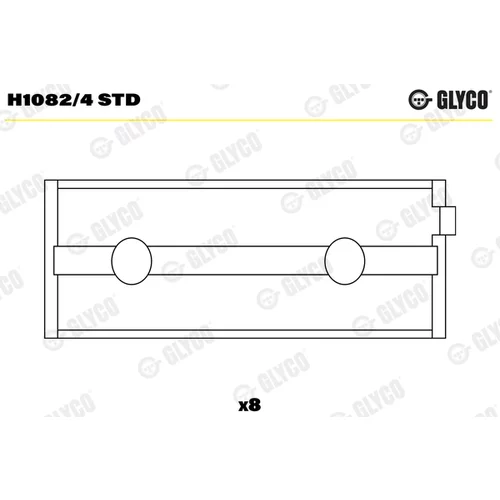 Ložisko kľukového hriadeľa H1082/4 STD /GLYCO/