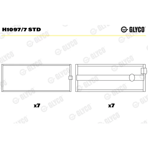 Miska ložiska kľukového hriadeľa GLYCO H1097/7 STD