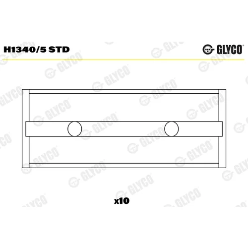 Miska ložiska kľukového hriadeľa GLYCO H1340/5 STD