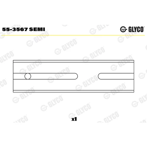 Ložiskové puzdro ojnice GLYCO 55-3567 SEMI