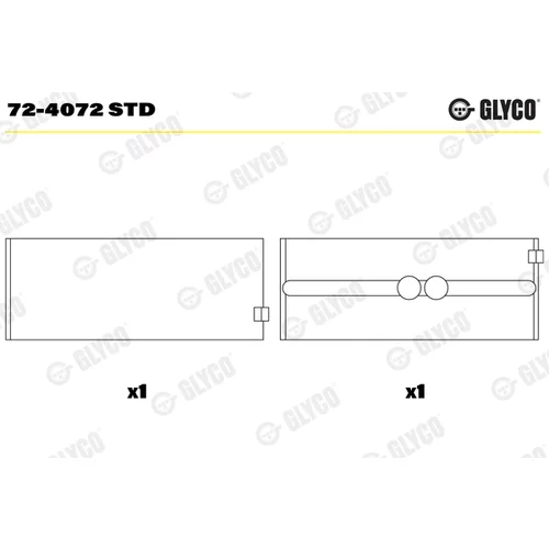 Ložisko kľukového hriadeľa 72-4072 STD /GLYCO/