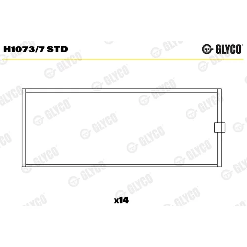 Miska ložiska k?ukového hriade?a GLYCO H1073/7 STD