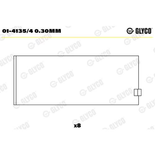 Ojničné ložisko GLYCO 01-4135/4 0.30mm