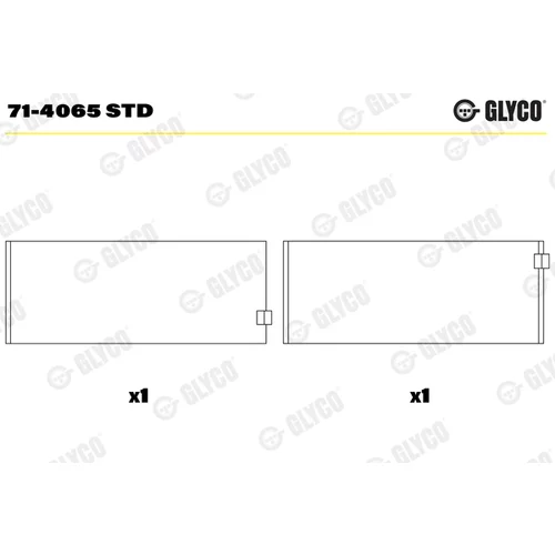 Ojničné ložisko GLYCO 71-4065 STD