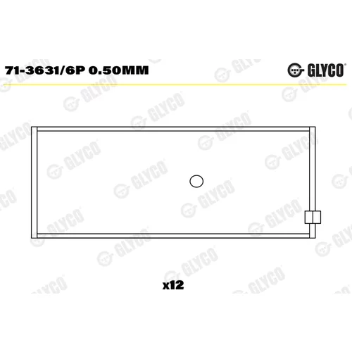 Ojničné ložisko GLYCO 71-3631/6P 0.50mm