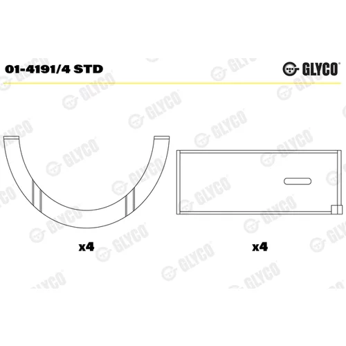 Panva ojni?ného ložiska 01-4191/4 STD /GLYCO/ - obr. 1