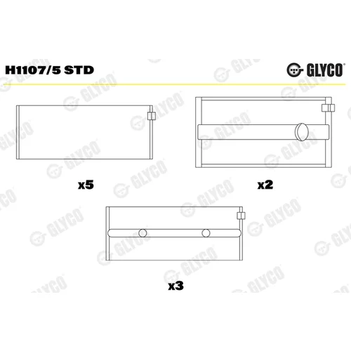 Miska ložiska k?ukového hriade?a GLYCO H1107/5 STD