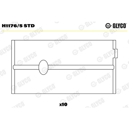 Miska ložiska kľukového hriadeľa GLYCO H1176/5 STD
