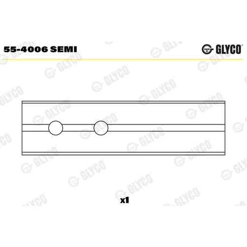 Ložiskové puzdro ojnice GLYCO 55-4006 SEMI