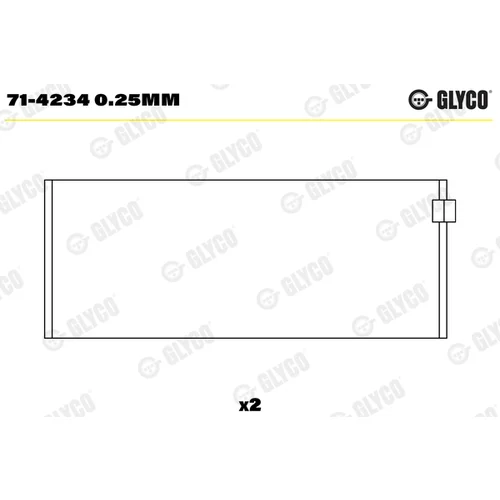 Panva ojni?ného ložiska GLYCO 71-4234 0.25mm