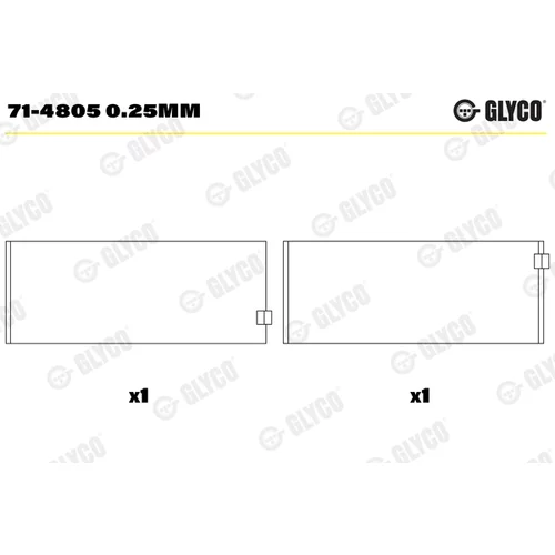Ojničné ložisko 71-4805 0.25mm /GLYCO/ - obr. 1