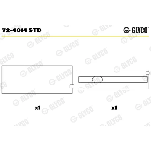 Miska ložiska k?ukového hriade?a 72-4014 STD /GLYCO/ - obr. 1