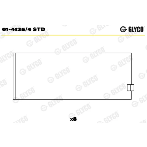 Ojničné ložisko GLYCO 01-4135/4 STD