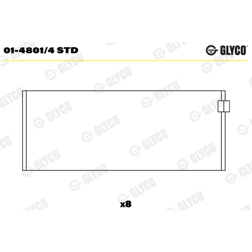 Panva ojni?ného ložiska GLYCO 01-4801/4 STD