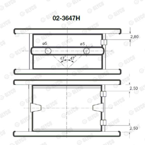 Ložisko 02-3647H /GLYCO/