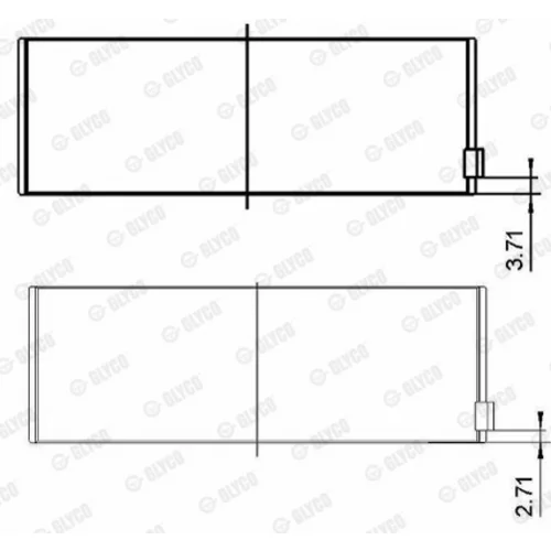 Ojničné ložisko 71-4238 STD /GLYCO/ - obr. 1