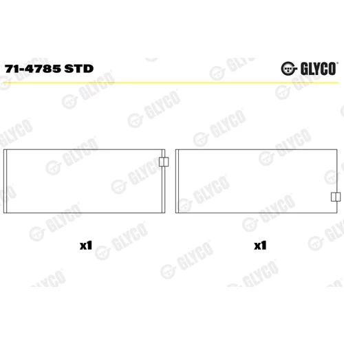 Panva ojničného ložiska GLYCO 71-4785 STD