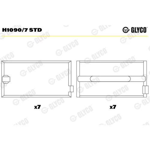 Miska ložiska kľukového hriadeľa GLYCO H1090/7 STD