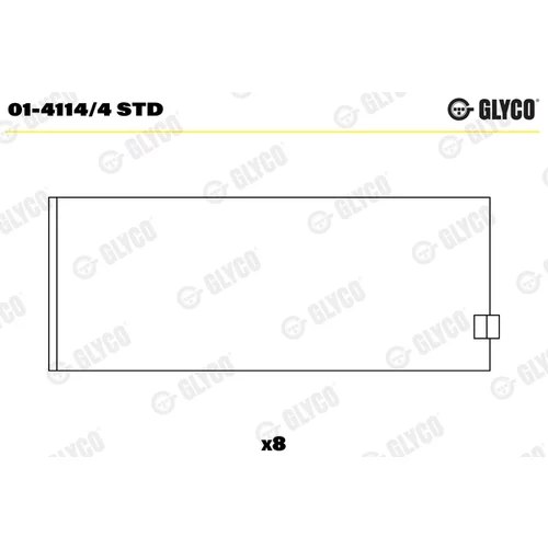 Ojničné ložisko GLYCO 01-4114/4 STD