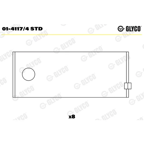 Ojničné ložisko 01-4117/4 STD /GLYCO/