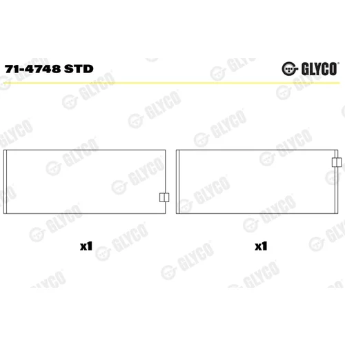 Panva ojničného ložiska 71-4748 STD /GLYCO/