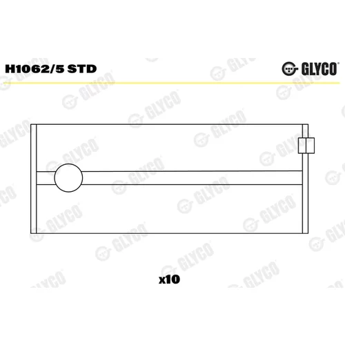 Miska ložiska kľukového hriadeľa GLYCO H1062/5 STD