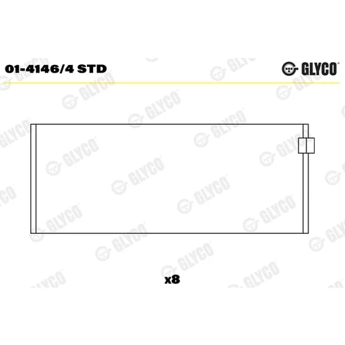 Ojničné ložisko GLYCO 01-4146/4 STD