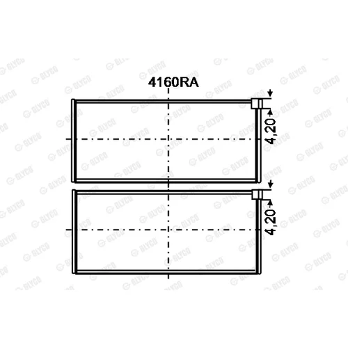 Ložisko 4160RA /GLYCO/