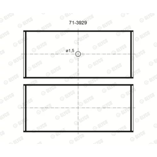 Ojničné ložisko 71-3929/4 STD /GLYCO/ - obr. 2