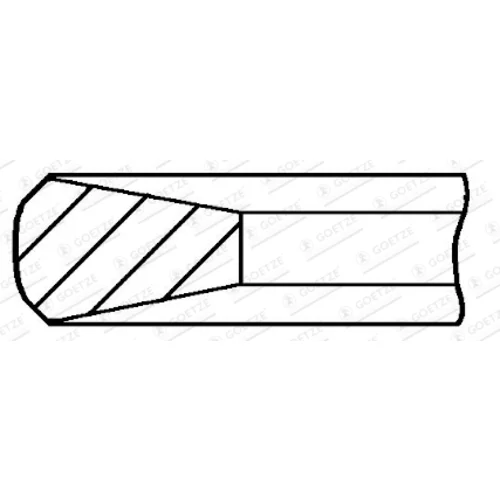 Piestny krúžok 2.0mm 008 GDC P KV4 (GOETZE ENGINE)