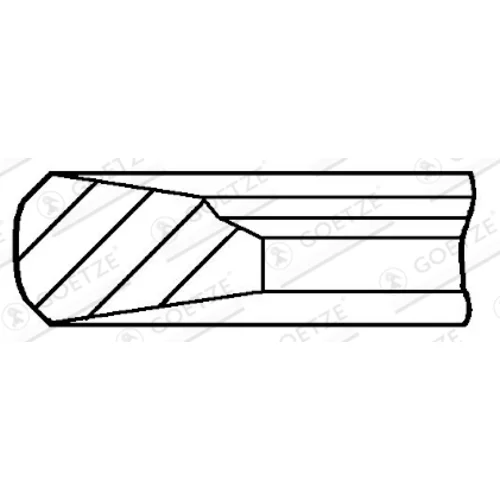 Piestny krúžok 3.5mm 008IW CK KV1 (GOETZE ENGINE)