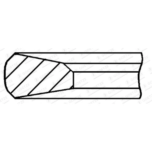 Piestny krúžok 2.0mm 008IF CK P KV1 (GOETZE ENGINE)