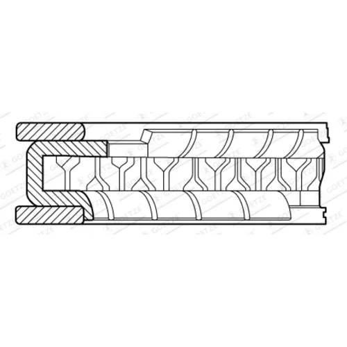 Piestny krúžok 2.5mm 712 NT ST (GOETZE ENGINE)