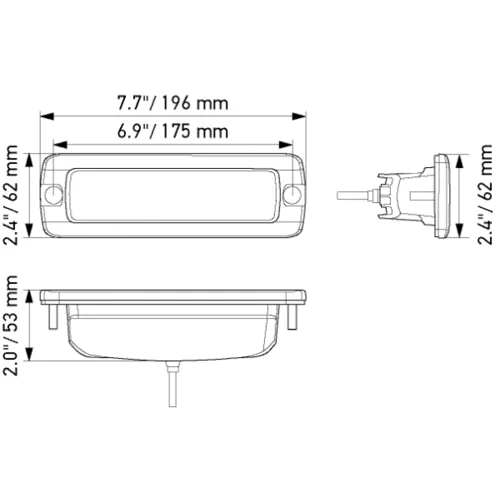 Pracovné / doplnkové svetlo na auto LED 12/24V 2000lm 5700K /HELLA/ - obr. 2